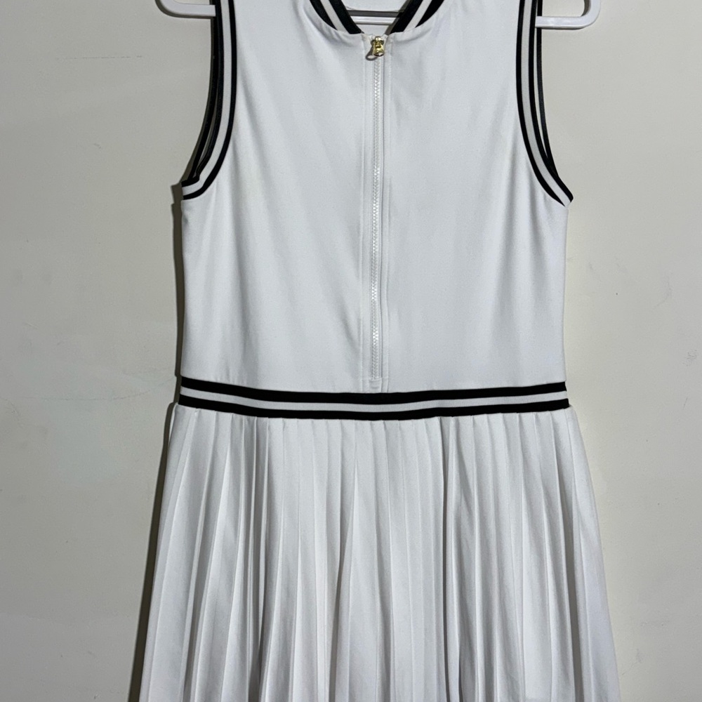 Anthropologie White Tennis Dress with Black Trim